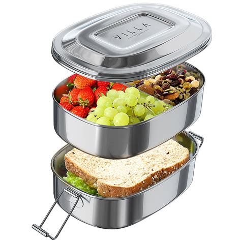 stainless steel stackable lunch box|stainless steel divided lunch containers.